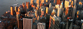 Der Finanzdistrikt von New York in Lower Manhattan.
