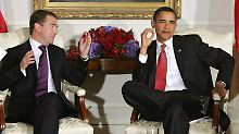 Im Atomstreit mit dem Iran ziehen Barack Obama und Dmitri Medwedew an einem Strang.