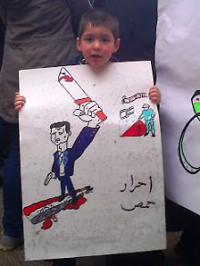 Anti-Assad-Demo in Homs.
