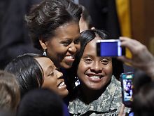 Michelle Obama: volksnah, beliebt.