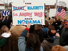 Protest gegen die Gesundheitsreform in Michigan. Manche sehen die Freiheit verkauft.