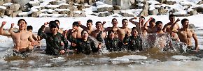 Südkoreas Armee im Winterlager: Drill und Gesang bei minus 20 Grad