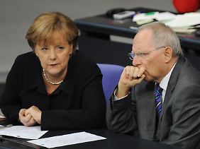 Angela Merkel und ihr Krisenmanager Wolfgang Schäuble