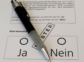 Ja oder Nein - das entscheiden die Duisburger.
