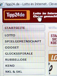 Der Online-Auftritt von Tipp24 zielt auf das deutsche Publikum.