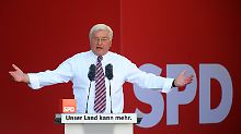 "Wir sind wieder da": SPD-Kanzlerkandidat Steinmeier.