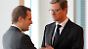 Bahr im Gespräch mit Außenminister Westerwelle.