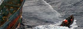 Ein von "Sea Shepherd" veröffentlichtes Fotos zeigt das Vorgehen der Walfänger.