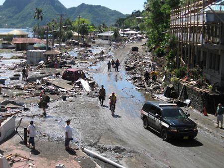 Aufnahme aus Pago Pago, dem Hauptort von Amerikanisch-Samoa.