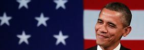 Obama bereitete die Gesangseinlage sichtlich Vergnügen.