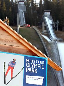  Die Skisprung-Schanzen für die Olympischen Winterspiele 2010 im Whistler Olympic Park in Kanada.