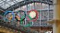 Bald gehts los: Die fünf Ringe der Olympischen Spiele in London im Bahnhof St Pancras International.