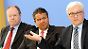 3 Männer, aber nur ein K: Steinbrück, Gabriel und Steinmeier sind die Troika der SPD. Doch wer tritt 2013 gegen Merkel an?