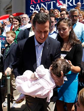 Tochter Isabella war 2011 dabei, als Rick Santorum seine Kandidatur bekannt gab.
