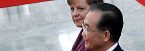 Themen auf dem Tisch: Angela Merkel in Peking