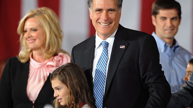 Romney im Kreis seiner Familie,