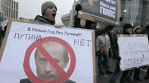 Riesige Demonstrationen vor Kreml-Wahl: Putin-Kandidatur spaltet Russland