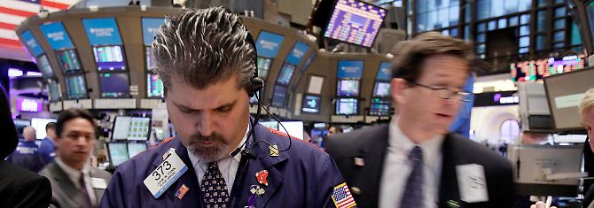 Pause an der New Yorker Wall Street.