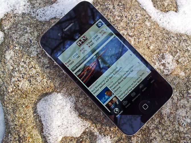 Das iPhone 4S hielt in der finnischen Kältekammer nicht lange durch.