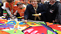 Schon 2006 hat Kanzlerin Merkel abgefärbt, beim 96. Katholikentag in Saarbrücken aber mit Tusche und Pinsel.