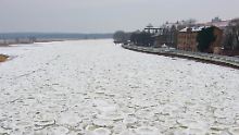 Eisschollen auf der Oder.