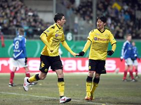 Robert Lewandowski und Shinji Kagawa besorgten den 2:0-Pausenstand.