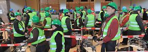 Mehr Platz für die Mäntel: Trockentest im neuen Hauptstadtflughafen