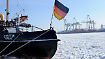 Komplettsperrung der Elbe: Frost und Schnee sorgen für Chaos