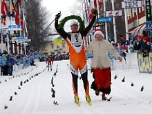 Daniel Tynell siegte 2009 beim "Vasaloppet". Er brauchte etwa vier Stunden, ...
