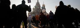 Nicht nur in Moskau, auch in St. Petersburg demonstriert die Mittelschicht gegen Putin.