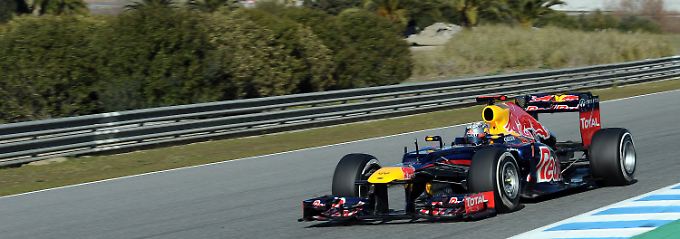Wenn er fährt, ist der neue Red Bull RB8 richtig schnell. Am letzten Testtag in Jerez fuhr er erstmal nicht mehr.