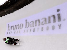 Bruno Banani formerly known as Fuahea Semi, auf seiner Hausbahn in Altenberg. IOC-Vize und DOSB-Präsident Thomas Bach findet das "pervers".