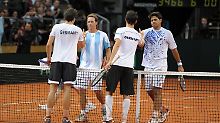 Tommy Haas und Philipp Petzschner waren dem Sieg sehr nach, mussten aber am Ende dem argentinischen Duo David Nalbandian und Eduardo Schwank zum Erreichen der nächsten Runde gratulieren.