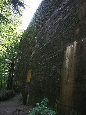 Ruine von Hitlers Bunker in der Wolfsschanze.