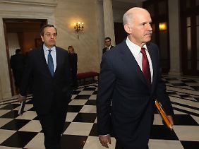Kontraproduktiv: Antonis Samaras (links) und Giorgos Papandreou.