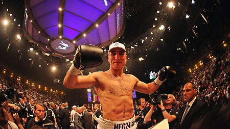 Abraham nach seinem Sieg  gegen Mahir Oral beim Kampf um den IBF Box-Weltmeistertitel im Juni 2009.