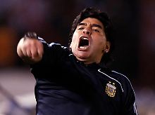 Nationaltrainer und Nationalheld in einer Person: Diego Armando Maradona.
