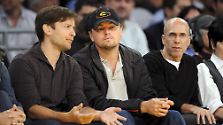Jeffrey Katzenberg, Chef von DreamWorks Animation (re.) mit Toby Maguire (li.) und Leonardo DiCaprio.
