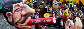 Das iranische Atomprogramm war auch auf dem Düsseldorfer Karneval ein Thema.