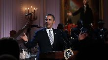 Party im Weißen Haus: Obama singt beim Blues-Abend