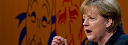 Angela Merkel, offensiv.