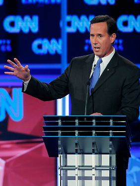 Bei der CNN-Debatte im Oktober 2011 wurde Santorum kaum wahrgenommen - das hat sich geändert.