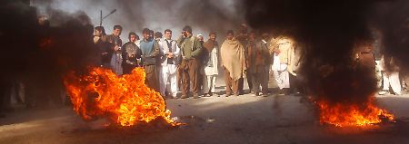 Auch in Jalalabad kam es zu Protesten.