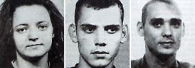 Fahndungsbilder von Beate Zschäpe, Uwe Böhnhardt und Uwe Mundlos (v.l.).