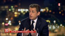 Sarkozy rechtfertigt sich im französischen Fernsehen.