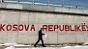 "Republik Kosovo" - Graffito auf einer Mauer in Pristina.