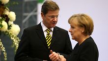 Die Kanzlerin mit ihrem zukünftigen Vize Westerwelle.