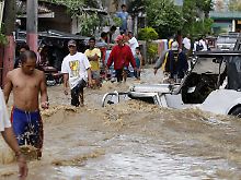 Die Stadt Santa Cruz steht unter Wasser.