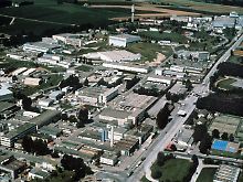 Das Gelände des europäischen Teilchenforschungszentrums CERN in Genf. 