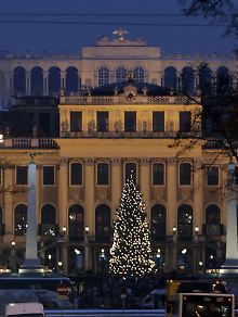 Auch vor Schloss Schönbrunn gibt es einen Weihnachtsmarkt.